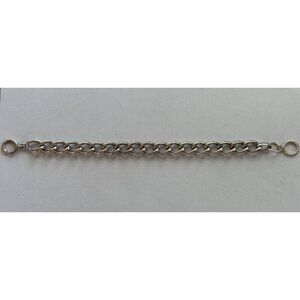 Size 7.5 Unbranded Sterling Silver Round Link Bracelet w/ Spring Ring Closure